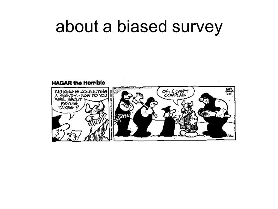 about a biased survey