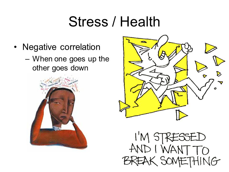 Stress / Health Negative correlation