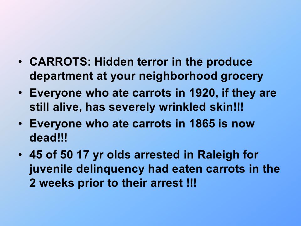 CARROTS: Hidden terror in the produce department at your neighborhood grocery