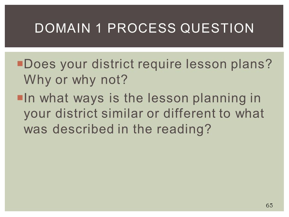 Domain 1 Process Question
