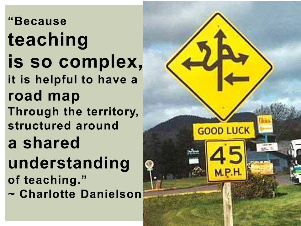 teaching is so complex, a shared understanding road map Because