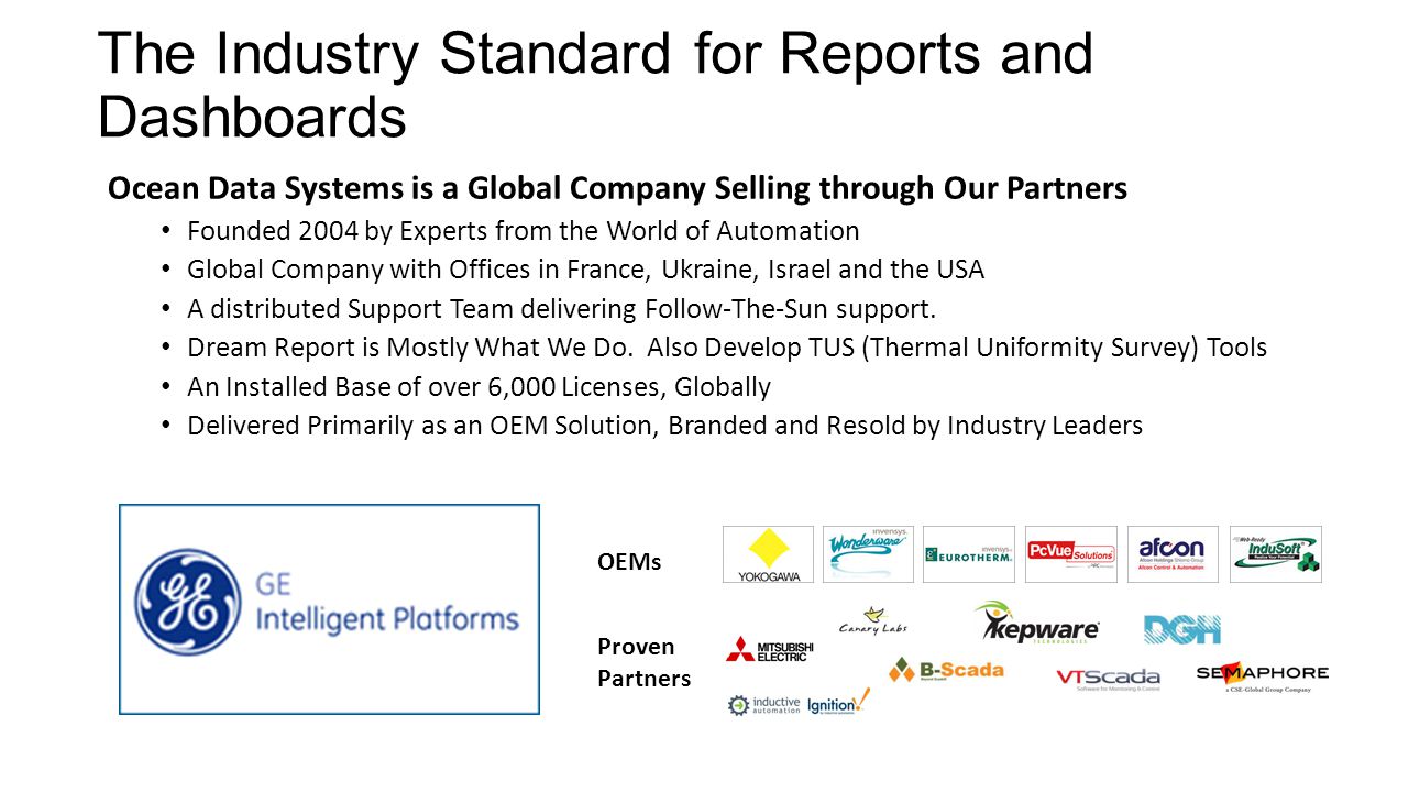 The Industry Standard for Reports and Dashboards