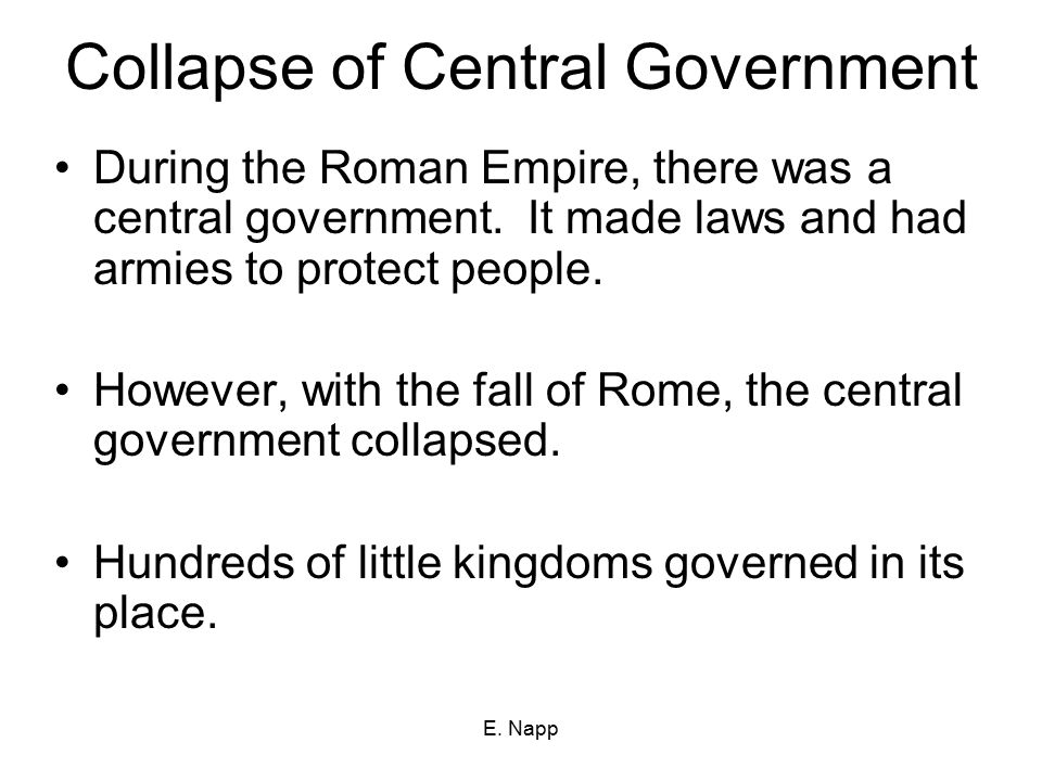 Collapse of Central Government