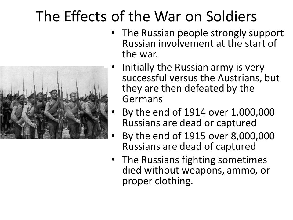 effects of war on soldiers essay