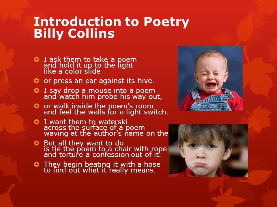 the names billy collins analysis