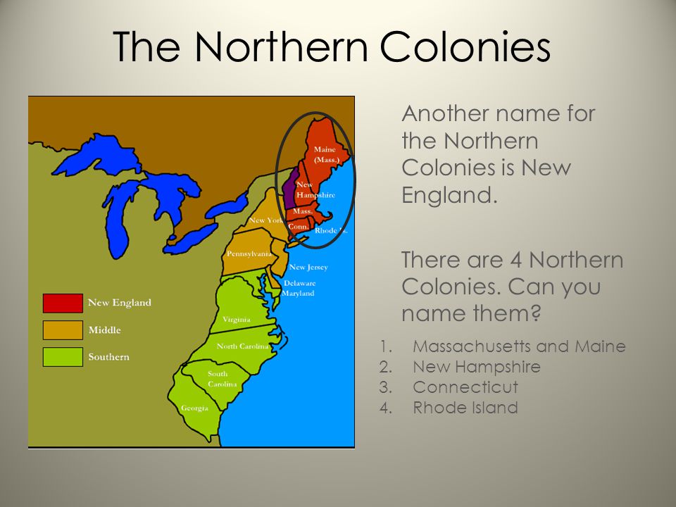 what are the northern colonies
