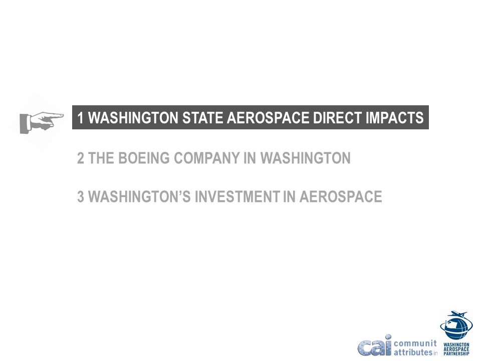 1 WASHINGTON STATE AEROSPACE DIRECT IMPACTS