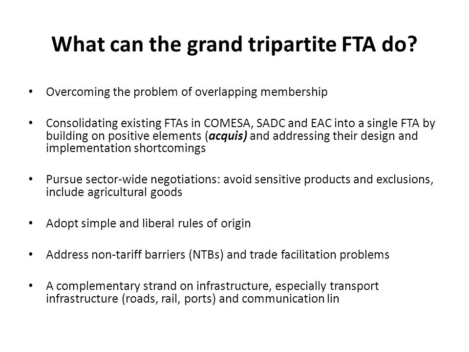 What can the grand tripartite FTA do