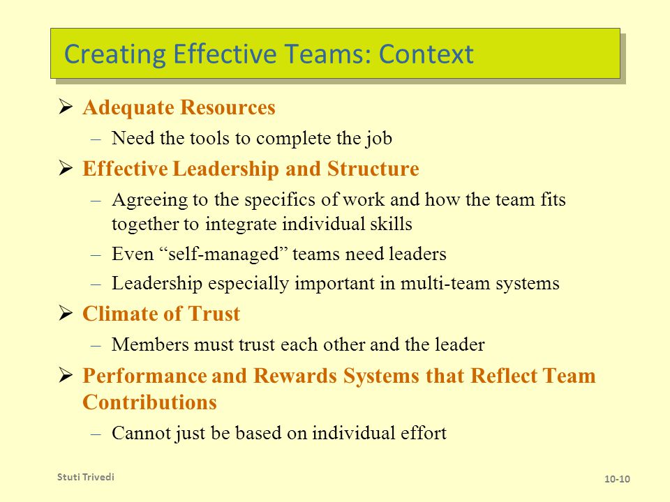 Creating Effective Teams: Composition
