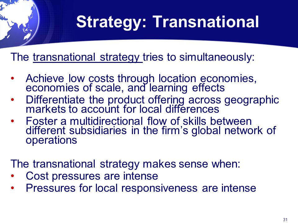 Strategy: Transnational
