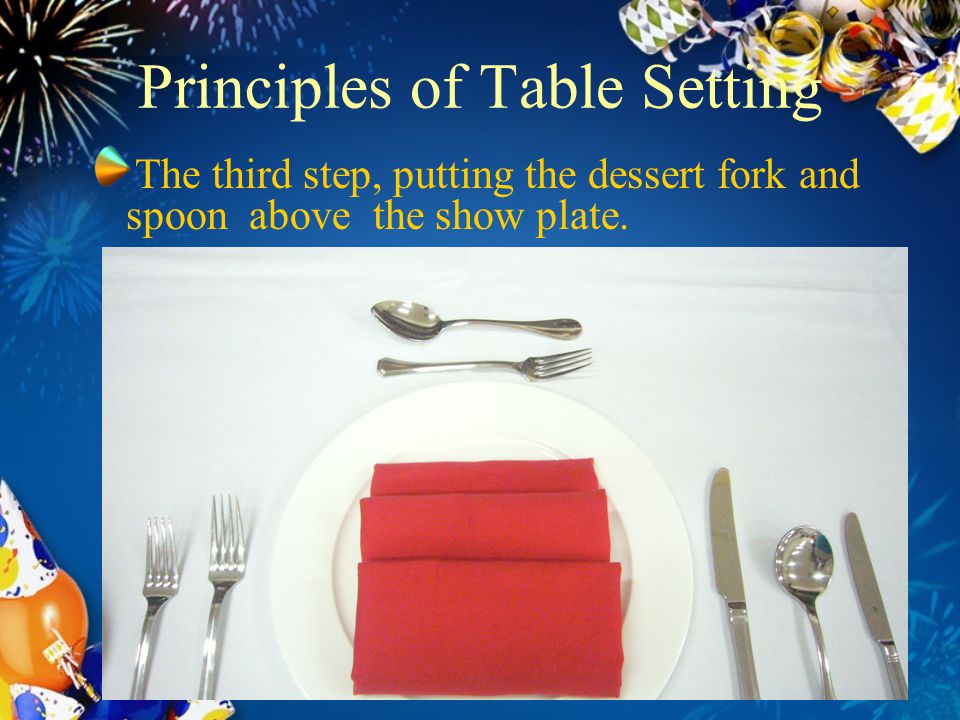 Principles of Table Setting