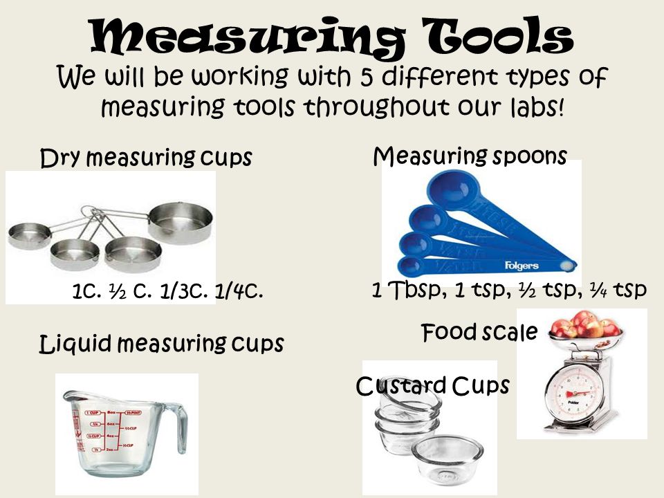 Different Types Of Kitchen Measuring Tools
