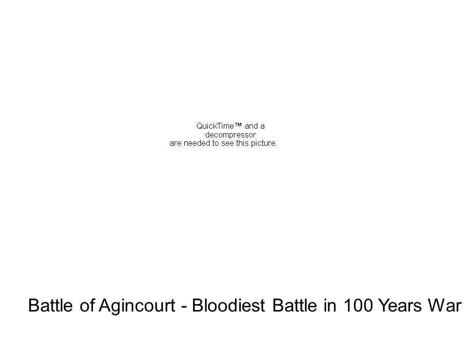 Battle of Agincourt - Bloodiest Battle in 100 Years War