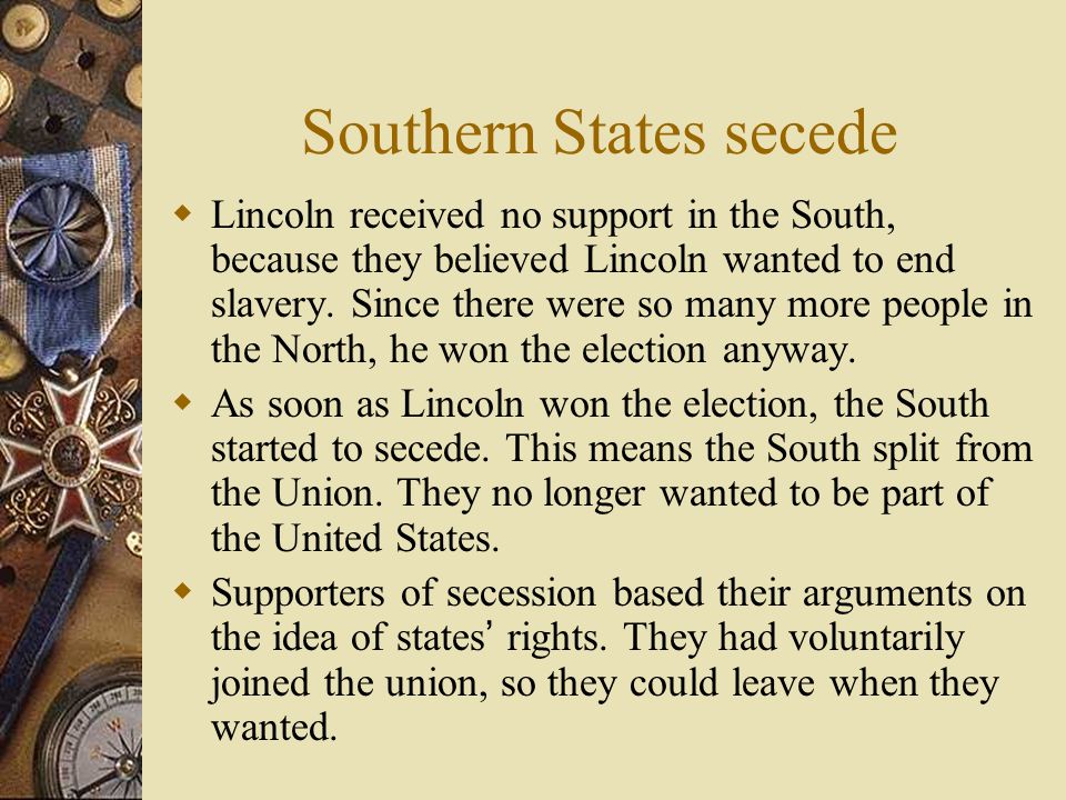 Southern States secede