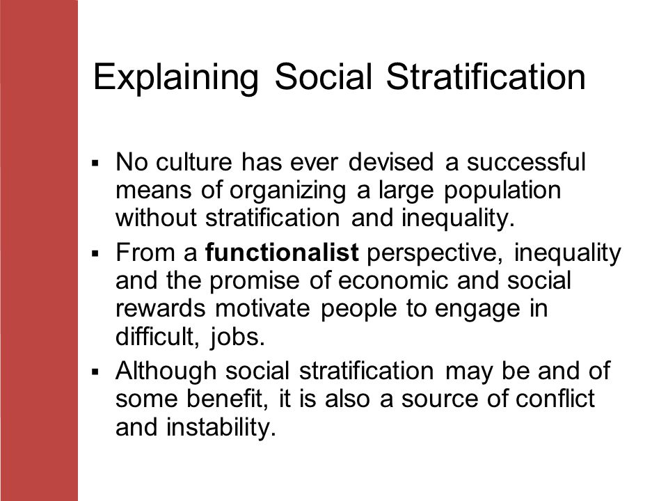 Explaining Social Stratification