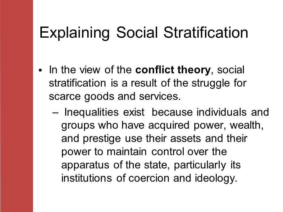 Explaining Social Stratification