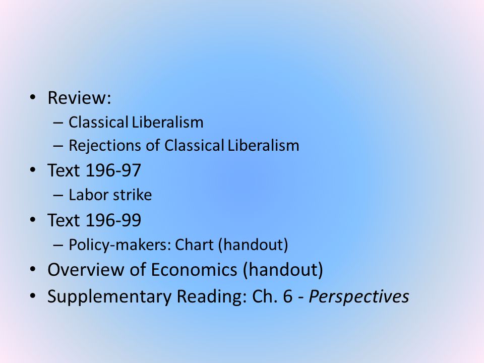 Classical Liberalism Vs Modern Liberalism Chart
