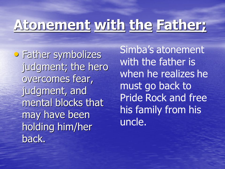 Atonement with the Father;