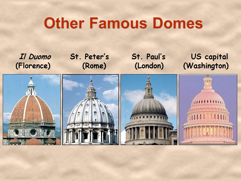 Other Famous Domes Il Duomo St. Peter’s St.