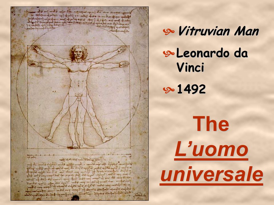 Vitruvian Man Leonardo da Vinci 1492 The L’uomo universale