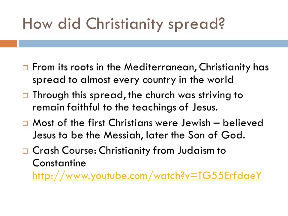 How did Christianity spread