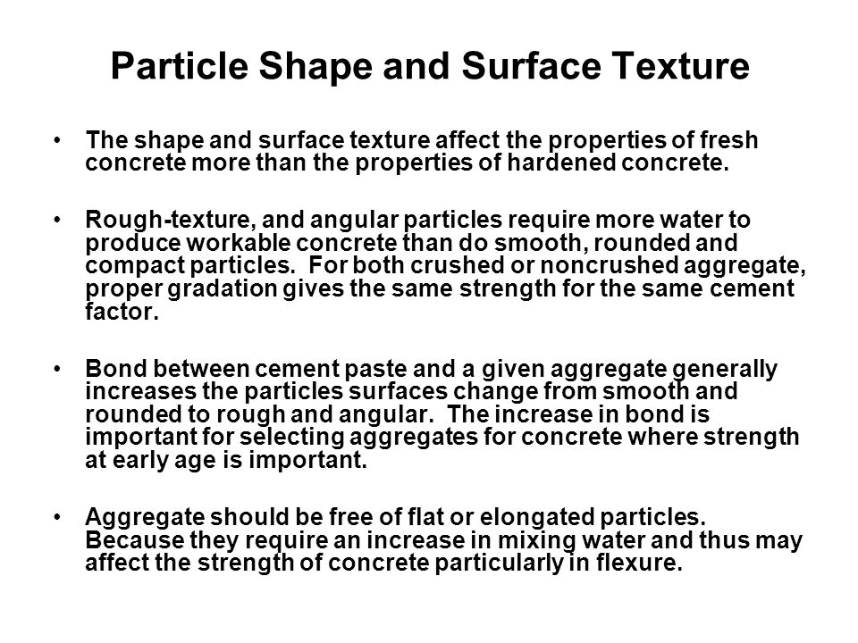Particle Shape and Surface Texture