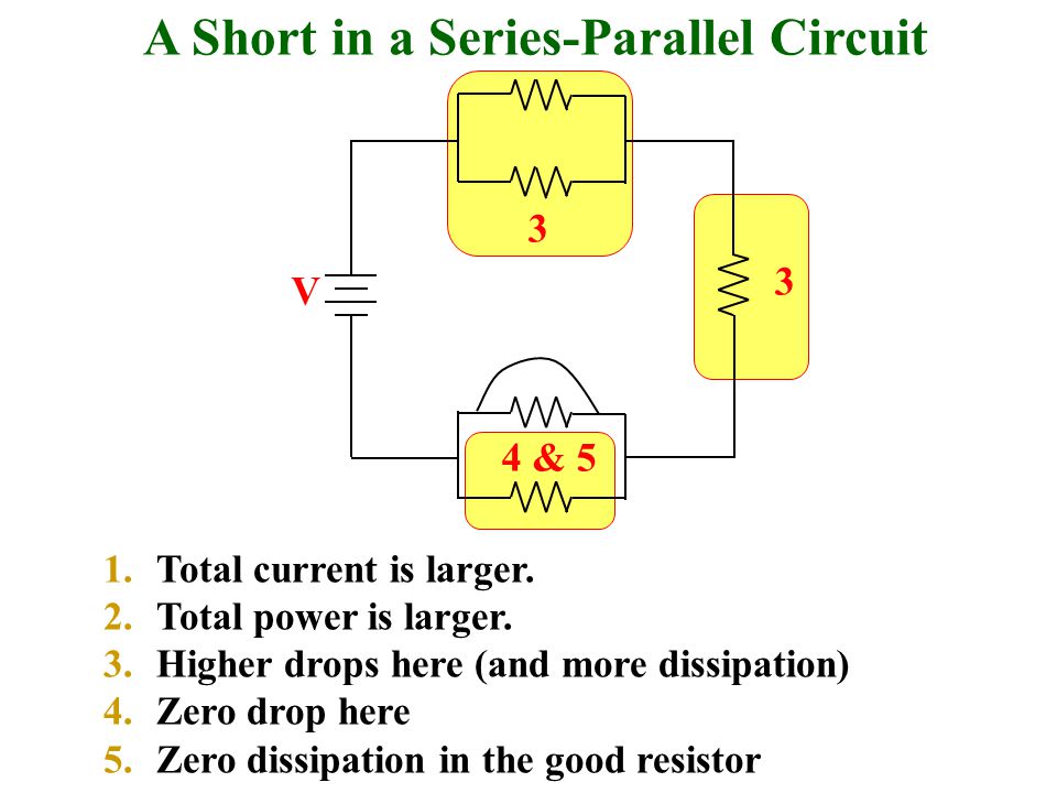 A Short in a Series-Parallel Circuit