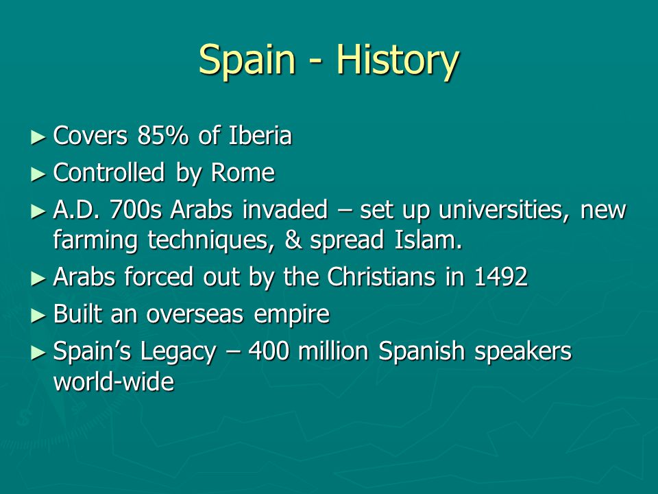 Spain - History Covers 85% of Iberia Controlled by Rome