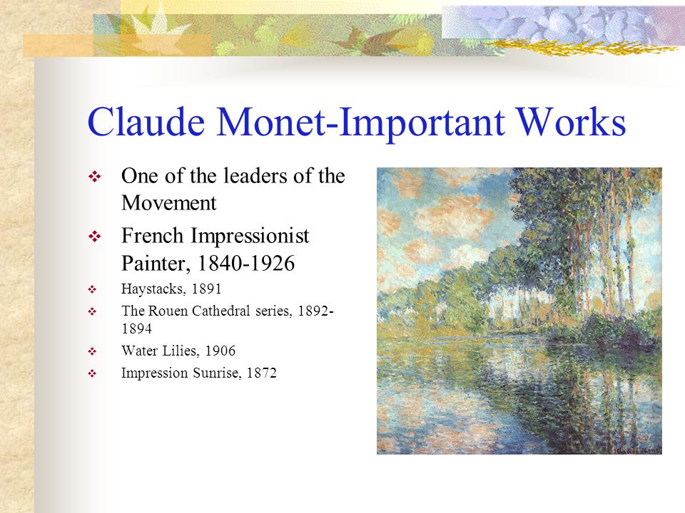 Claude Monet-Important Works