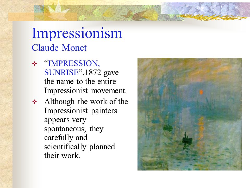 Impressionism Claude Monet