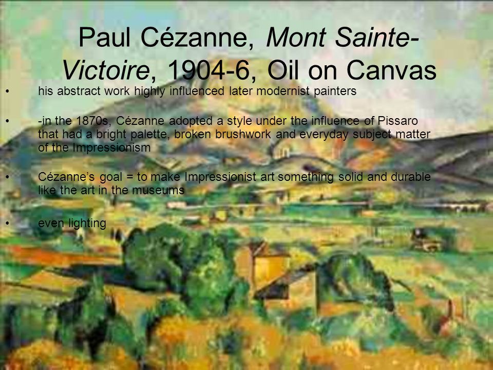 Paul Cézanne, Mont Sainte-Victoire, , Oil on Canvas
