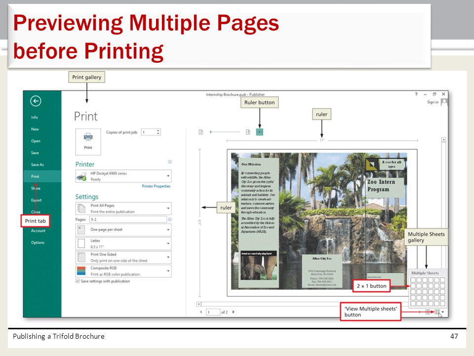 Previewing Multiple Pages before Printing