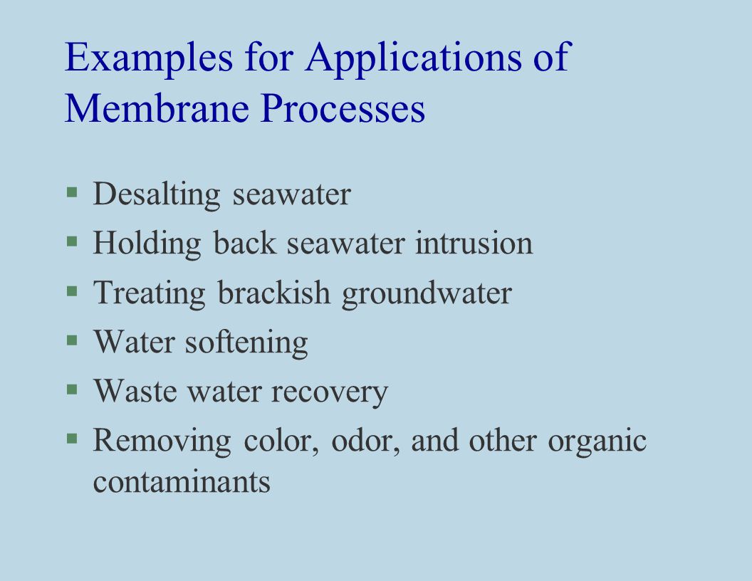 séparation par membranes : principales applications des membranes -  Degremont®