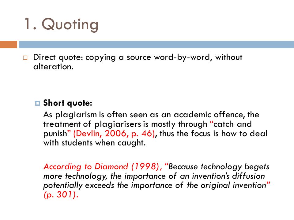 how to quote without plagiarizing