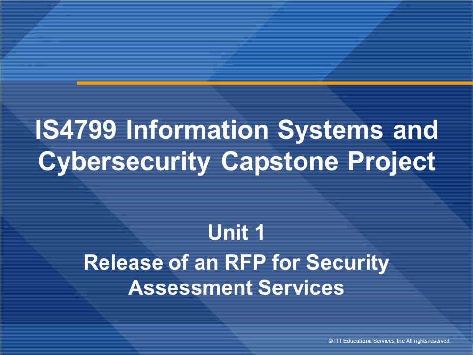 IS4799 Information Systems and Cybersecurity Capstone Project