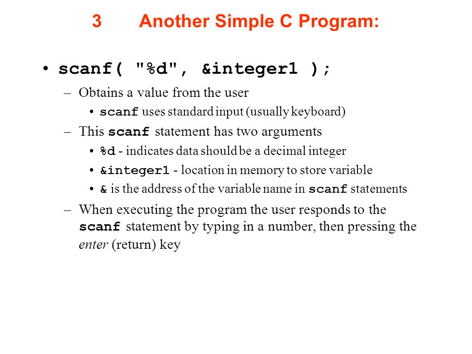 3 Another Simple C Program: