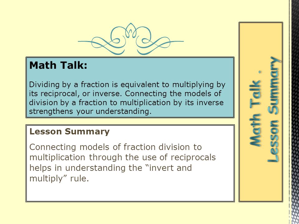 Math Talk . Lesson Summary Math Talk: Lesson Summary