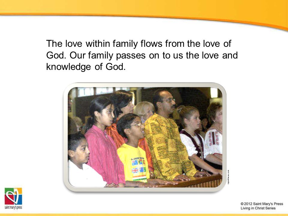 The love within family flows from the love of God