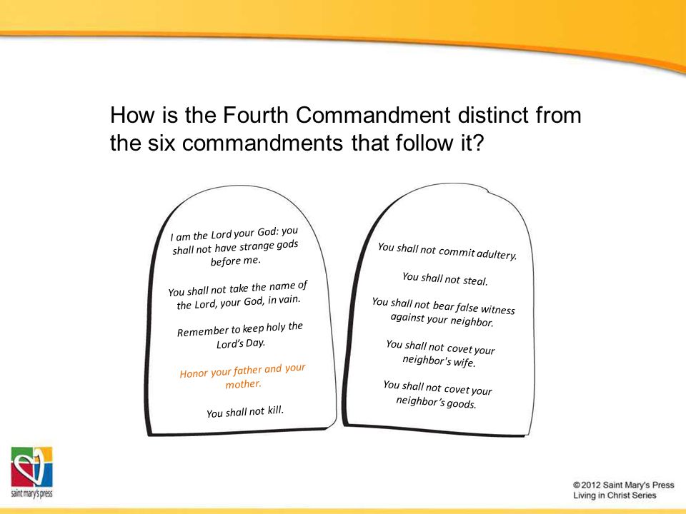 How is the Fourth Commandment distinct from the six commandments that follow it