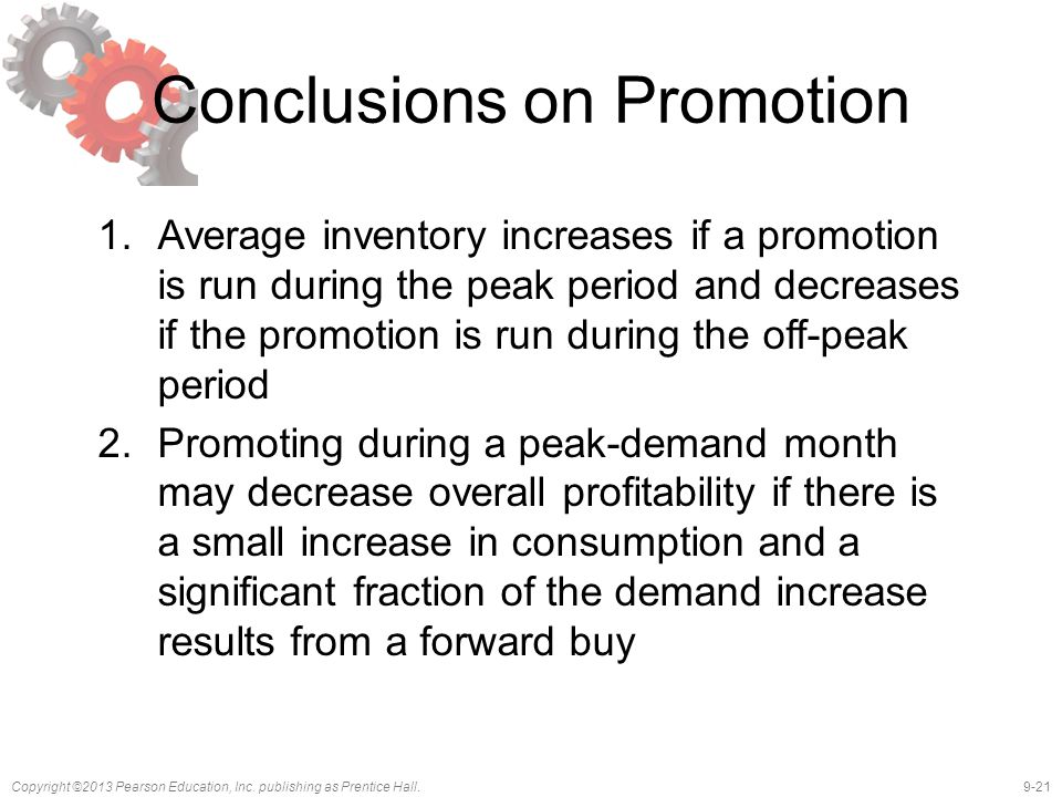Conclusions on Promotion