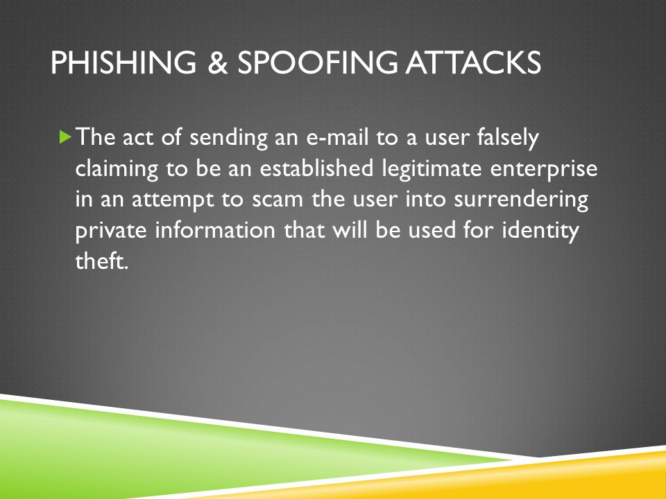 Phishing & Spoofing Attacks