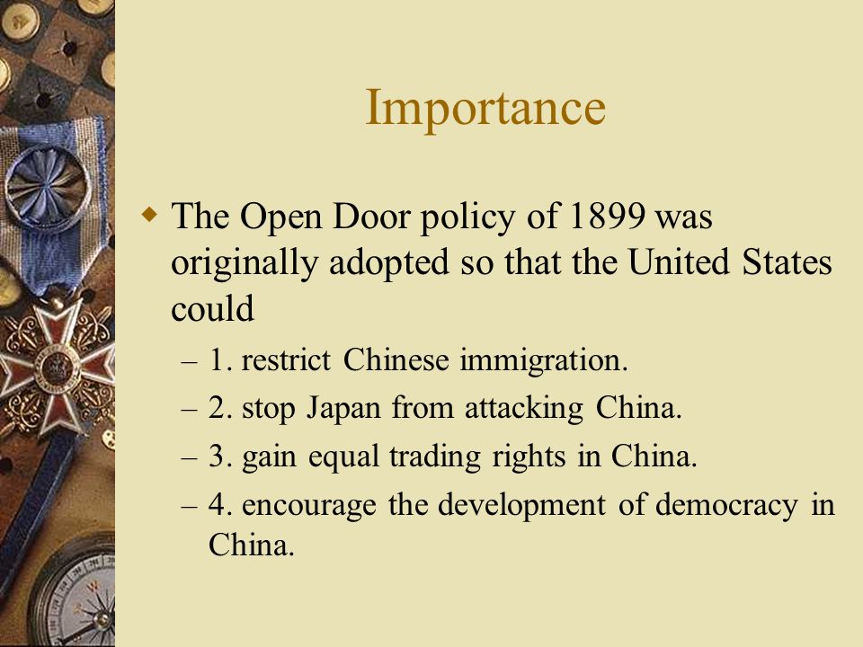 Open Door policy, Purpose, Meaning, Significance, & Facts