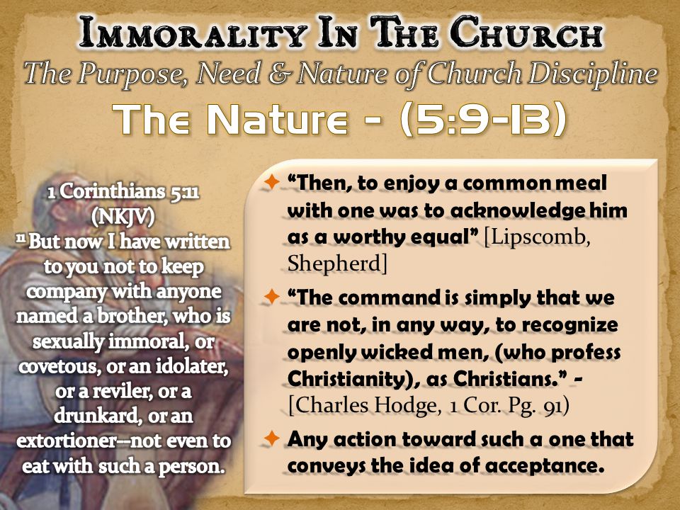 Immorality In The Church