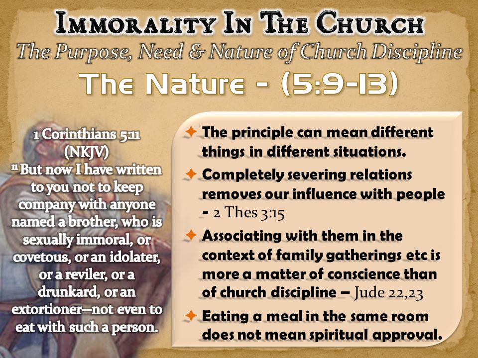 Immorality In The Church