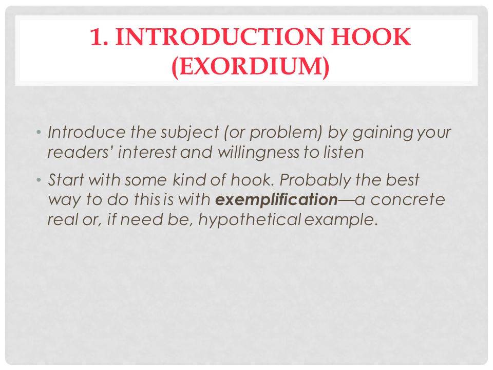 exordium example