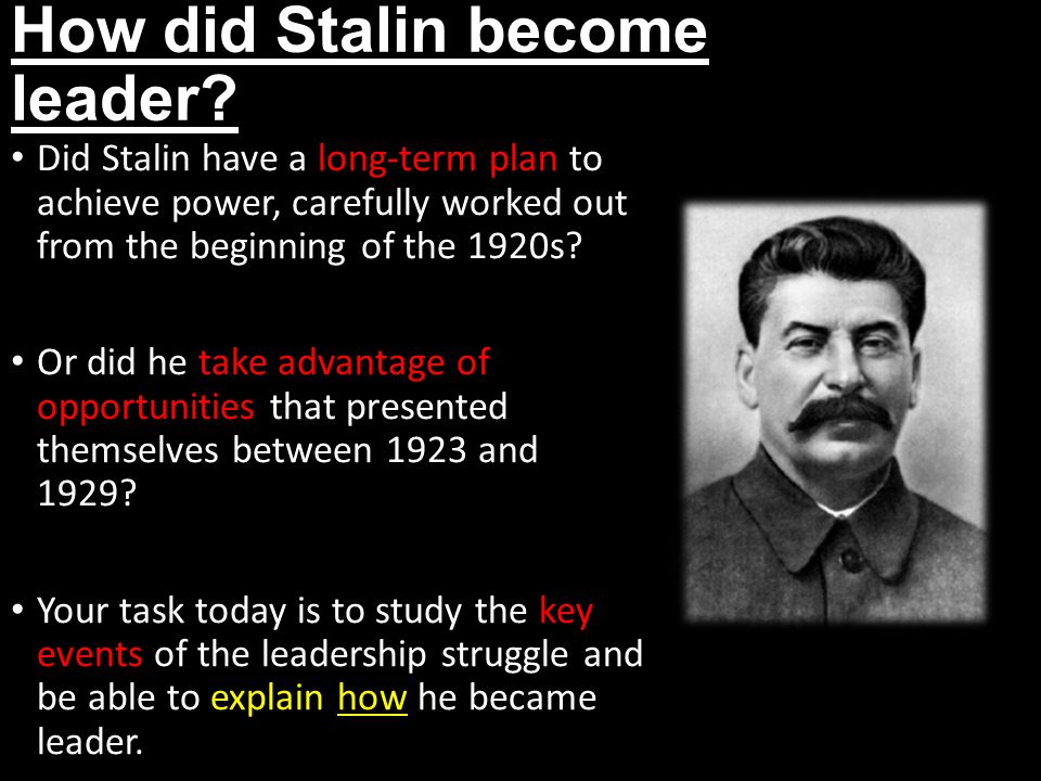 How and why did Stalin become party leader? - ppt video online download