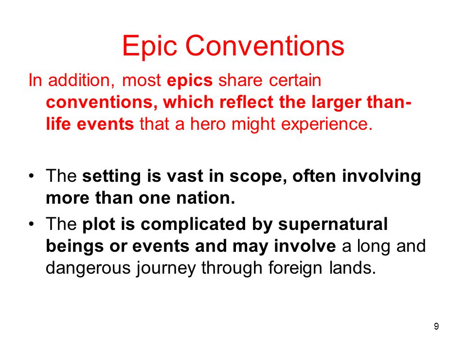 epic conventions