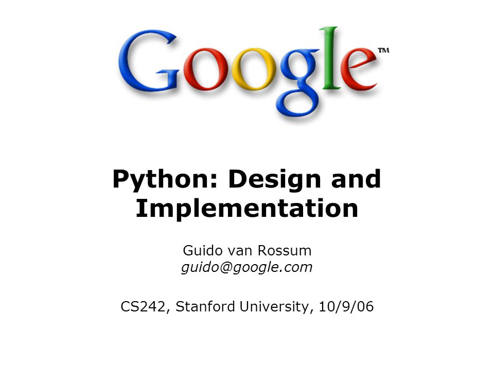 Python: Design and Implementation - ppt download