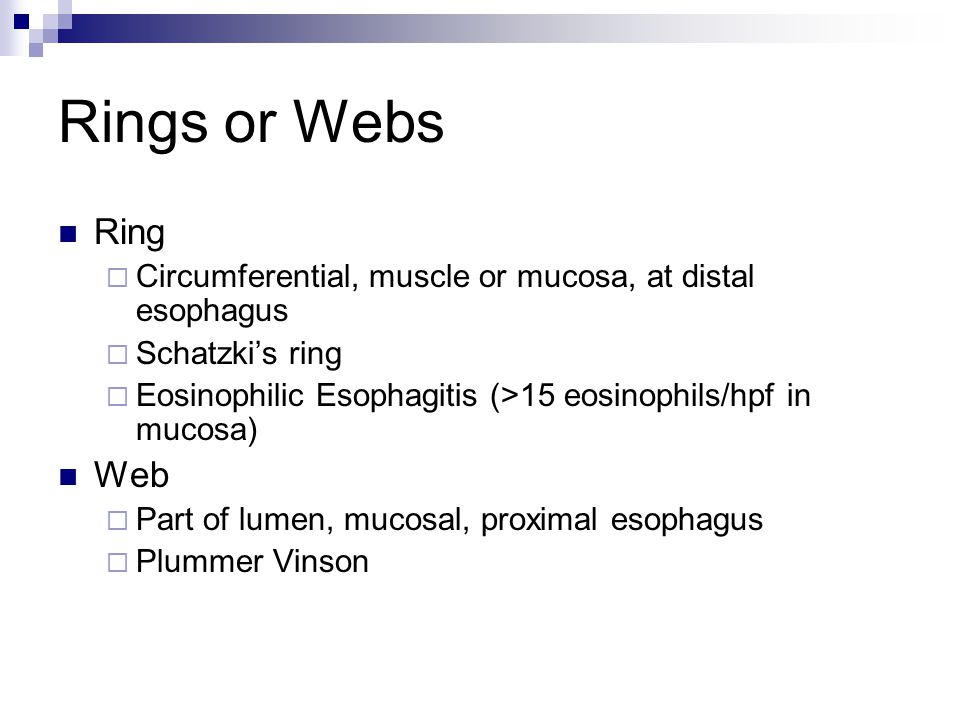 Esophageal Strictures and Webs