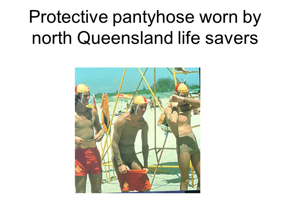 Protective pantyhose worn by north Queensland life savers